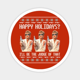 AbFab Ugly Christmas Sweater Design—Happy Holidays? Patsy Stone Will Be the Judge of That Magnet